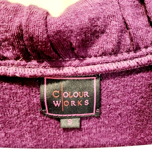 Colour Works Burgundy wool Cardigan size S - Picture 6 of 11